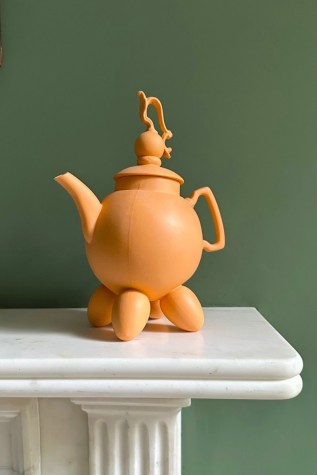 Orange Teapot, H27.5cm x W20cm x D13cm