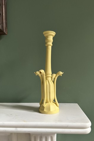 Yellow Candleholder, H30.5cm x W12cm