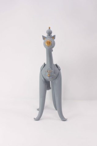 Grey Horse, H26cm,  Porcelain, slip casting