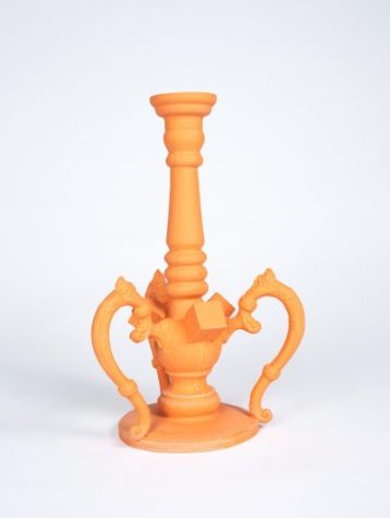 Crown, H25.5cm  x D15cm, Stained porcelain (Sold)