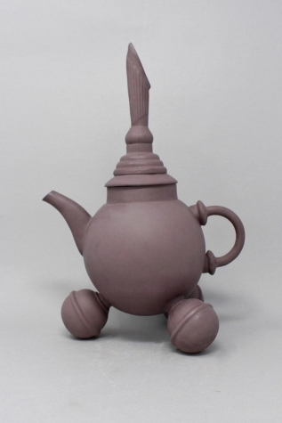 Dark Purple Teapot salt shaker handle H29cm x W22cm
