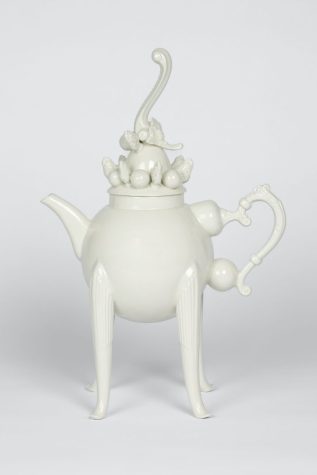 Long Legged Teapot Grey W22 x H37x D14